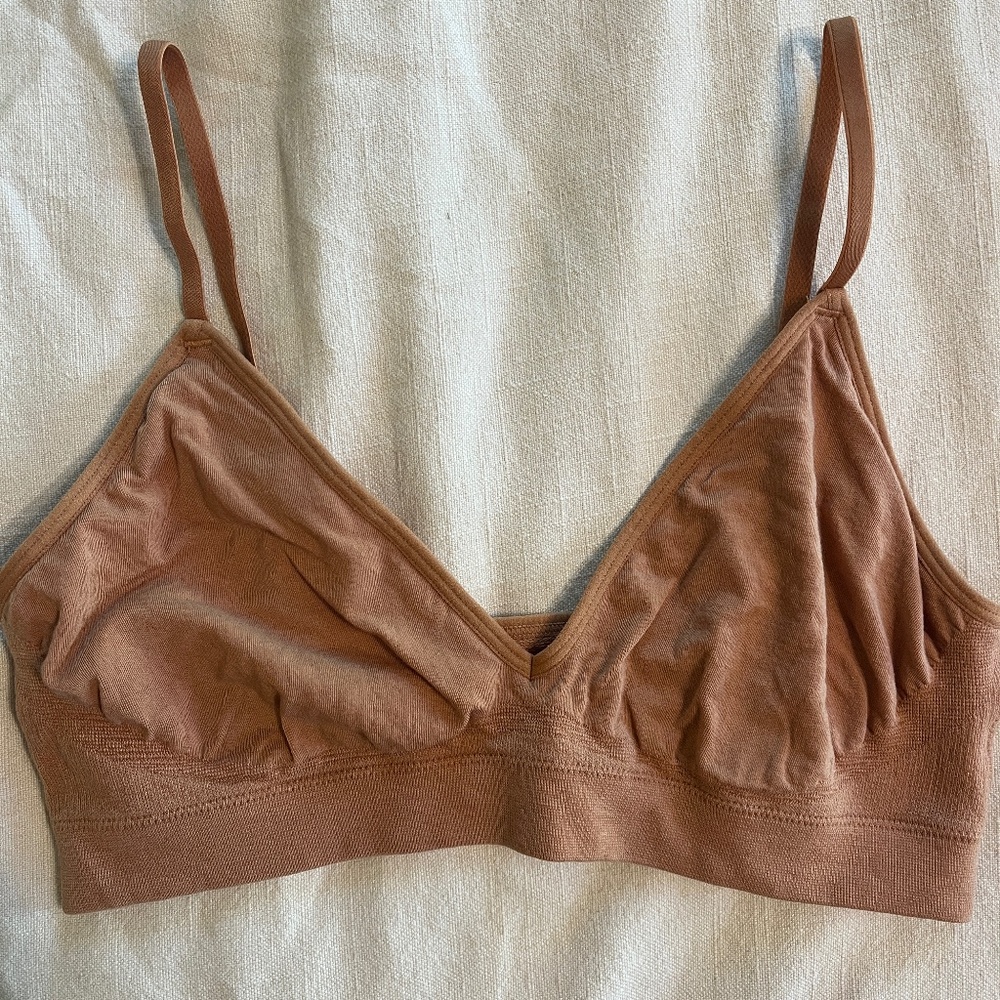 Boody Triangle Bralette Size Large, Dune